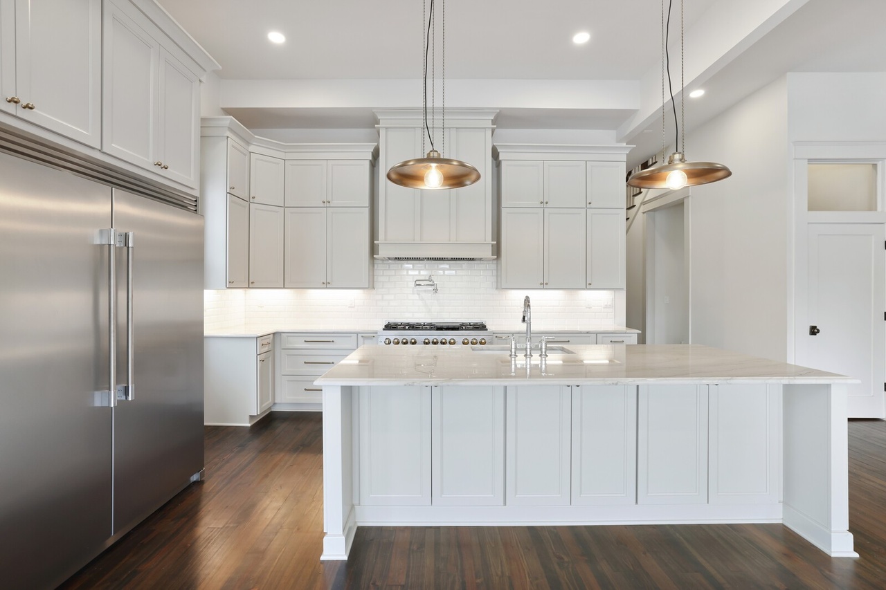 Custom kitchen with professional range